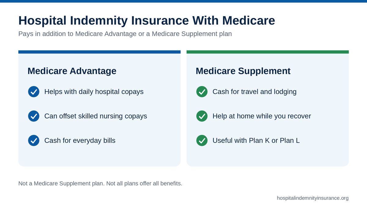 How hospital indemnity insurance works with Medicare Advantage and Medicare Supplement plans